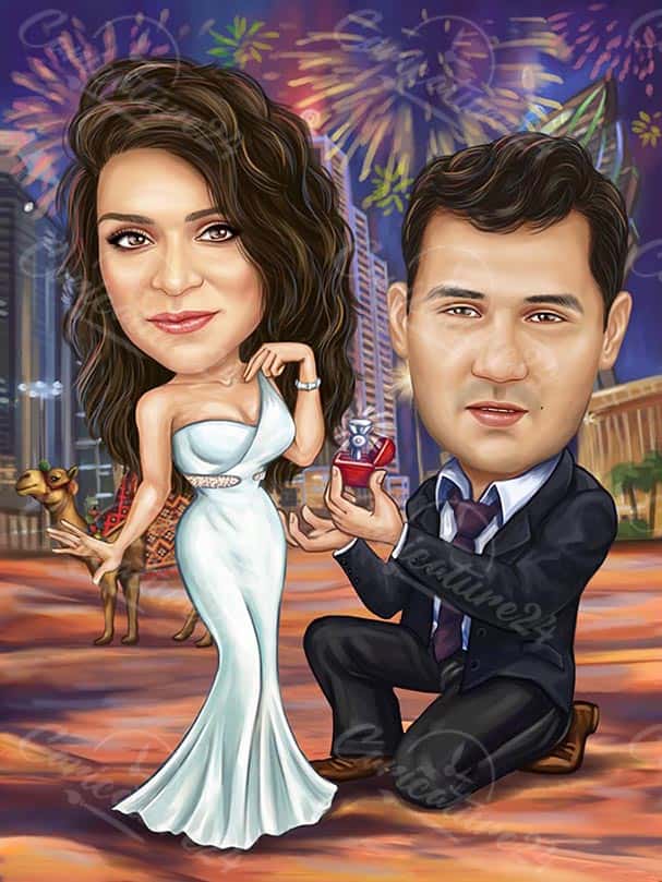 Karikatur in Dubai