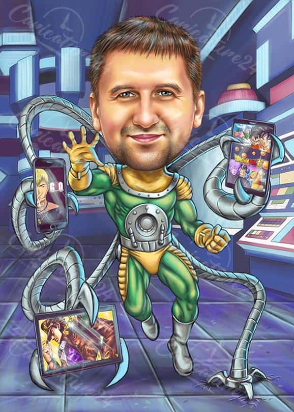 Die Green Lantern Superhelden-Karikatur