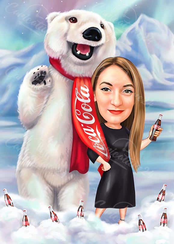 Coca Cola Bären Karikatur